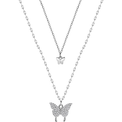 S925 Sterling Silver Butterly Necklace Perfect Gift for Women